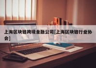 上海区块链跨境金融公司[上海区块链行业协会]